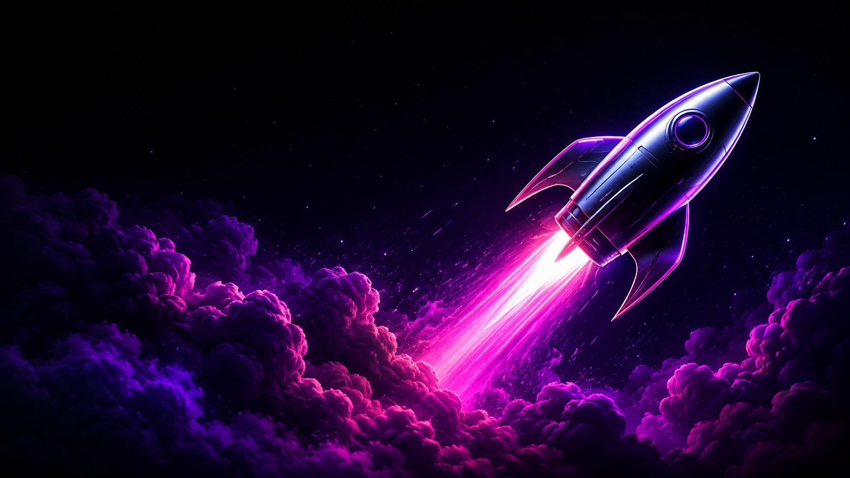 Modern sci-fi rocket launch